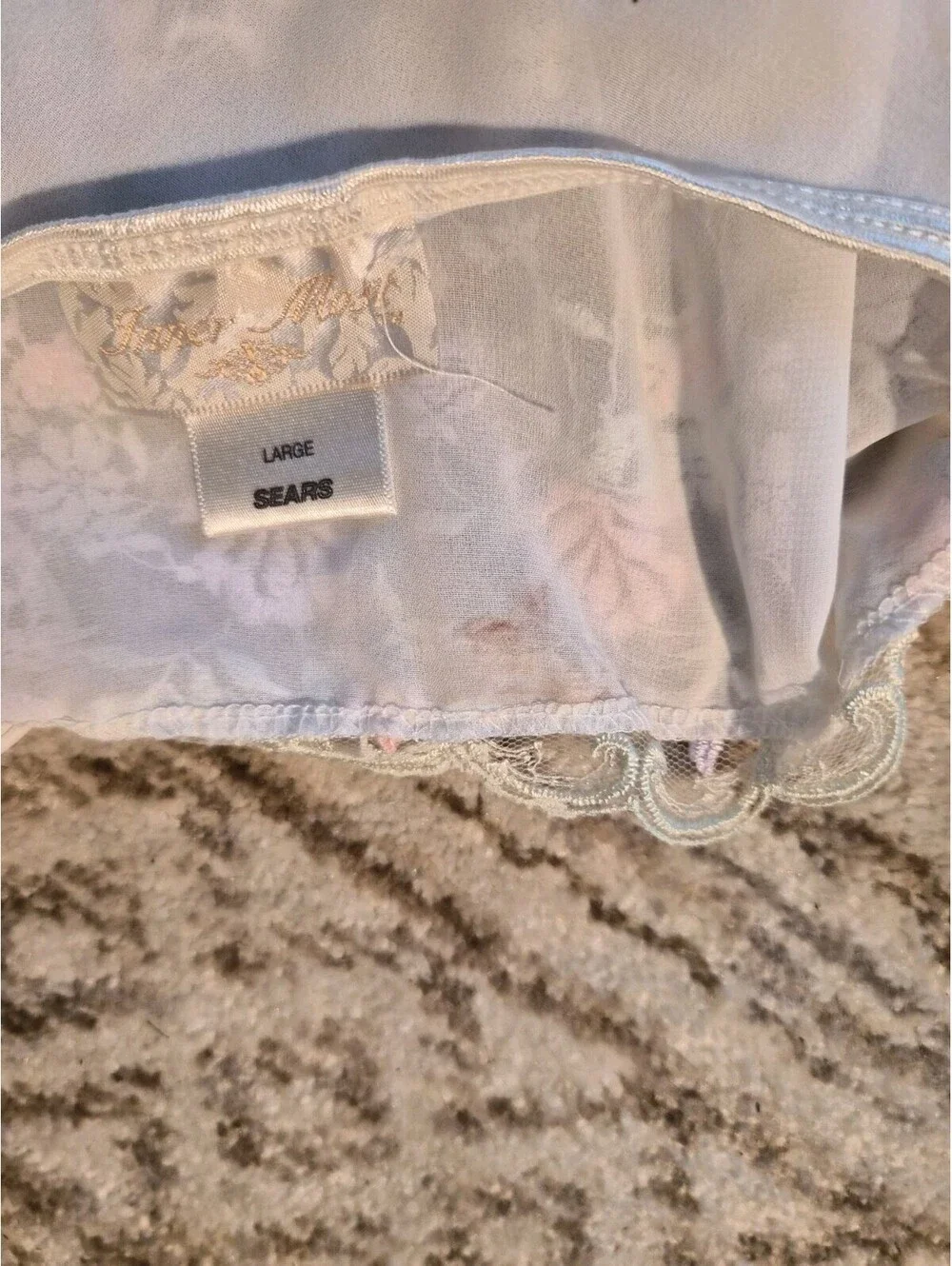 Vintage Sears Womens Nightgown Flowers Size Large